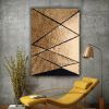 Gold wall art Golden leaf Art Painting on Canvas Gold | Oil And Acrylic Painting in Paintings by Berez Art. Item made of canvas works with minimalism style