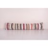 Extra Long Striped Rag Rug Lumbar Pillow Cover - Cotton Bedd | Cushion in Pillows by Vintage Pillows Store