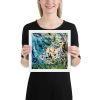 Framed Paper Print - Tectonic - Fluid Abstract Geologic Art | Work by Eman's Gallery