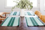Woven Cotton Dining Placemat | Forrest Green | Tableware by NEEPA HUT. Item made of cotton & fiber