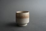 SET OF 4 tea or coffee espresso cup, grey matte edge minimal | Drinkware by Laima Ceramics. Item made of ceramic works with minimalism & rustic style