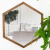 Hexagon Mirror | Decorative Objects by Dot & Rose. Item composed of maple wood & glass