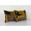 Animal Ikat Velvet Pillow, Set Pink Silk Lumbar Cushion Cove | Pillows by Vintage Pillows Store