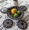 Blue, Yellow or Black Coasters Set of 4 | Tableware by Reflektion Design