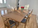 Angles Dining table | Tables by Greg Sheres. Item composed of oak wood