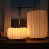 Pillar M - Modern origami table lamp, paper, wood | Lamps by Studio Pleat. Item composed of wood & paper compatible with minimalism and contemporary style