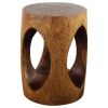 Haussmann® Oval Wood End Table Windows 15 in DIA x 20 | Tables by Haussmann®