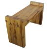 Haussmann® Teak Block Bench 36 x 12.5 x 20.5 inch High KD | Benches & Ottomans by Haussmann®