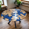Round Epoxy Dining Table | Tables by Ironscustomwood. Item made of wood with synthetic