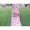 1970s Vintage Turkish Geometrical Oushak Kilim Runner | Area Rug in Rugs by Vintage Pillows Store. Item made of wool with fiber