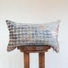 Blue and Green "Dot" Jacquard Velvet Lumbar Pillow 12x20 | Pillows by Vantage Design