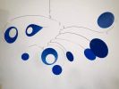 Mobile Royal Blue For Low Ceiling or Sun Room - Calypso | Wall Sculpture in Wall Hangings by Skysetter Designs. Item composed of metal compatible with modern style