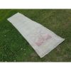 Mid 20th Century Faded Vintage Herki Runner - Designer | Runner Rug in Rugs by Vintage Pillows Store. Item composed of cotton and fiber