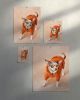 Chihuahua in Orange Hoodie Art Print | Prints in Paintings by The Ugly Cat Studio