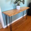 Wood Console Table Custom Live Edge Walnut | Tables by Ironscustomwood. Item composed of wood and metal