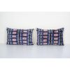 Christmas Day Gift, Matching Blue Ikat Velvet Pillow Cover | Sham in Linens & Bedding by Vintage Pillows Store. Item composed of cotton