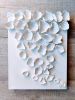 Abstract wall sculpture on canvas, white clay wall sculpture | Wall Hangings by Art By Natasha Kanevski. Item made of canvas works with minimalism & contemporary style