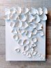 Abstract wall sculpture on canvas, white clay wall sculpture | Wall Hangings by Natasha Kanevski. Item made of canvas works with minimalism & contemporary style
