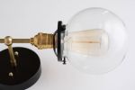 Vanity Lighting - Brass Black Vanity - Model No. 7350 | Sconces by Peared Creation. Item made of brass with glass