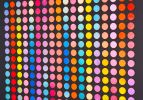 Three Hundred And Twenty Four Ombre Stripe Dots Painting, Black | Paintings by Amelia Coward