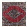 Vintage Mid Century Hand-Knotted Red Anatolian Rug 7'1'' X 1 | Area Rug in Rugs by Vintage Pillows Store