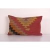 Turkish Geometrical Kilim Lumbar Pillow Cover, Handwoven Kil | Cushion in Pillows by Vintage Pillows Store