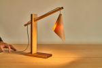 DRAPÉ 2 Table Lamp | Lamps by VANDENHEEDE FURNITURE-ART-DESIGN. Item composed of walnut in boho or mid century modern style