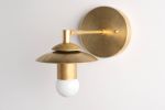 Brass Sconce - Rustic Wall Sconce - Model No. 5065 | Sconces by Peared Creation. Item made of brass