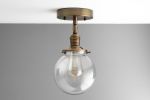 Clear Globe Ceiling Fixture  - Model No. 0074 | Pendants by Peared Creation. Item made of metal with glass