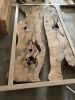 Live Edge Epoxy Table - Smoke Epoxy Resin Dining Table | Tables by Tinella Collection. Item made of wood with metal works with contemporary & art deco style