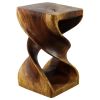 Haussmann® Wood Double Twist Stool Table 12 in SQ x 20 in | Chairs by Haussmann®