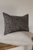 Brown Printed Abstract Pattern on Natural Linen Lumbar 14x20 | Pillow in Pillows by Vantage Design