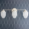 3 Bulb Skyscraper Vanity- Model No. 3918 | Sconces by Peared Creation. Item composed of brass & glass