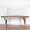 Cream Linen with Black Diamonds Pillow 20x36 | Pillows by Vantage Design