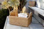 Abaca Handwoven Twin Caddy Organizer | Storage Basket in Storage by NEEPA HUT. Item composed of fiber