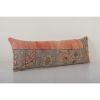 Unique Floral Handcrafted Lumbar Rug Pillow Cover | Sham in Linens & Bedding by Vintage Pillows Store. Item composed of cotton and fiber