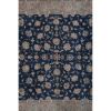 Vintage Blue Square Chinese Art Deco Rug - Modern Dining | Area Rug in Rugs by Vintage Pillows Store. Item composed of cotton and fiber