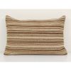 14" x 22" Vintage Striped Organic Hemp Kilim Pillow | Cushion in Pillows by Vintage Pillows Store. Item made of cotton
