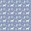 Bird Dog, Cornflower | Fabric in Linens & Bedding by Philomela Textiles & Wallpaper. Item composed of fabric
