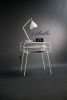 2 Units Iron and Wood Bedside Table / Nightstand | Tables by Manuel Barrera Habitables. Item made of oak wood
