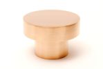 Dot 50 Brushed Brass Knob | Hardware by Windborne Studios. Item composed of brass