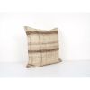 Turkish Striped Square Kilim Pillow Cover, Handmade Organic | Cushion in Pillows by Vintage Pillows Store