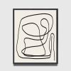 Japandi Wall Art, Large Abstract Line Art Print, Midcentury | Prints in Paintings by Capricorn Press. Item made of paper works with boho & minimalism style