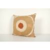 Tan Pastel Suzani Square Pillow Cases Fashioned | Sham in Linens & Bedding by Vintage Pillows Store. Item composed of fabric