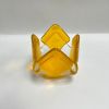 Transparent Yellow Glass Candleholder | Candle Holder in Decorative Objects by Sand & Iron
