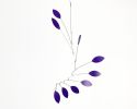 Mobile for the Nursery or Baby Leaf Wave Purple Leaves | Wall Sculpture in Wall Hangings by Skysetter Designs. Item composed of metal compatible with modern style