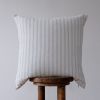 Blue Stitch on White Linen Pillow 22x22 | Pillows by Vantage Design