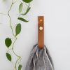 Medium Leather Snap Wall Strap [Flat End] | Storage by Keyaiira | leather + fiber | Artist Studio in Santa Rosa. Item made of leather