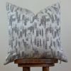 Grey Brush Strokes Decorative Pillow 18x18 | Pillows by Vantage Design