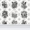 Trellis - The AEON Months - Greyscale - Wallpaper Print | Wall Treatments by Sean Martorana. Item composed of paper